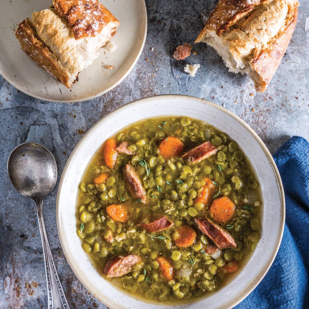 Split Pea and Andouille Soup - Taste of the South
